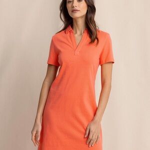 Southern Tide sunset coral Demi Polo Dress sz small nwt